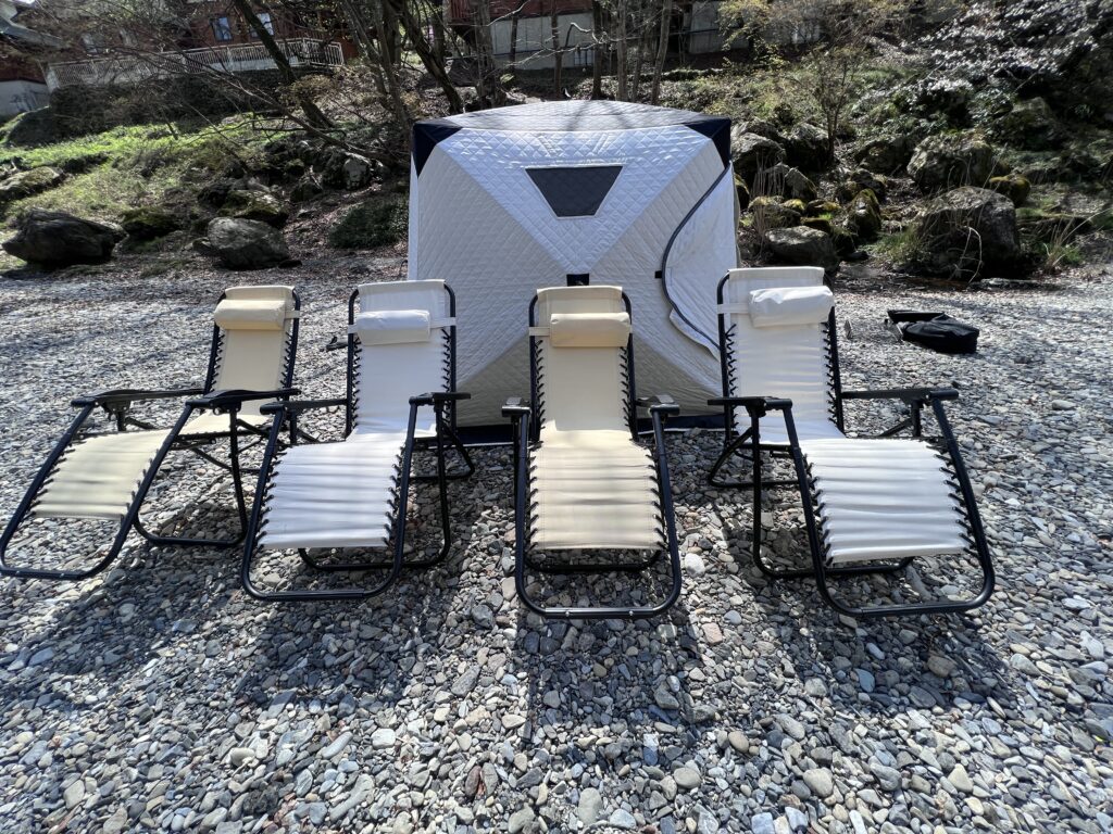 テントサウナ　サウナパラダイスの様子